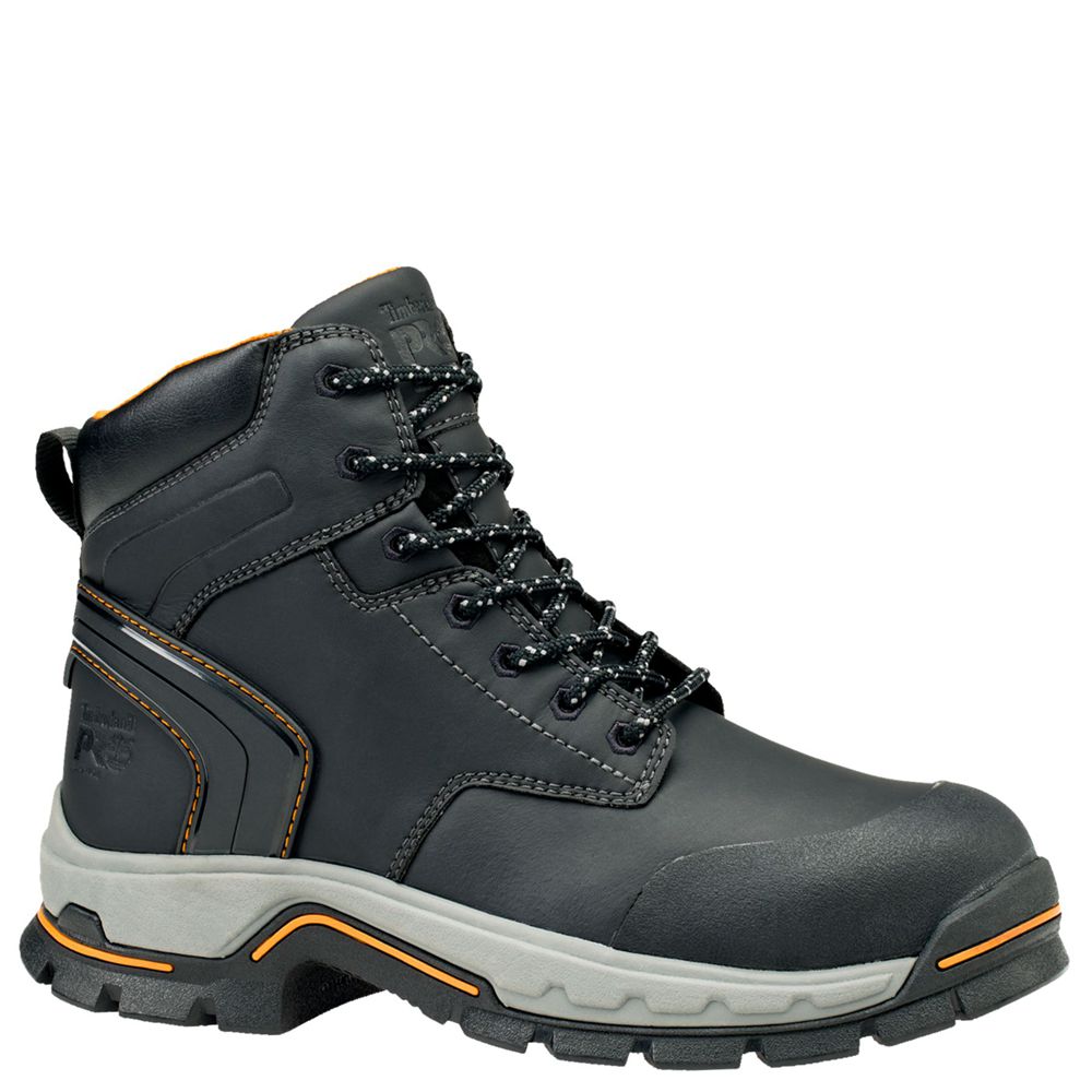 Botas de Trabajo Timberland Argentina Hombre - Pro® Stockdale 6" Alloy Toe - Negras - CMZPJB-714